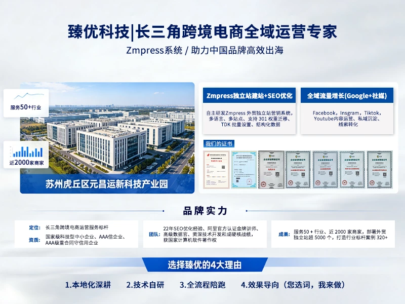 臻优科技｜长三角跨境电商全域运营专家，助力中国品牌高效出海